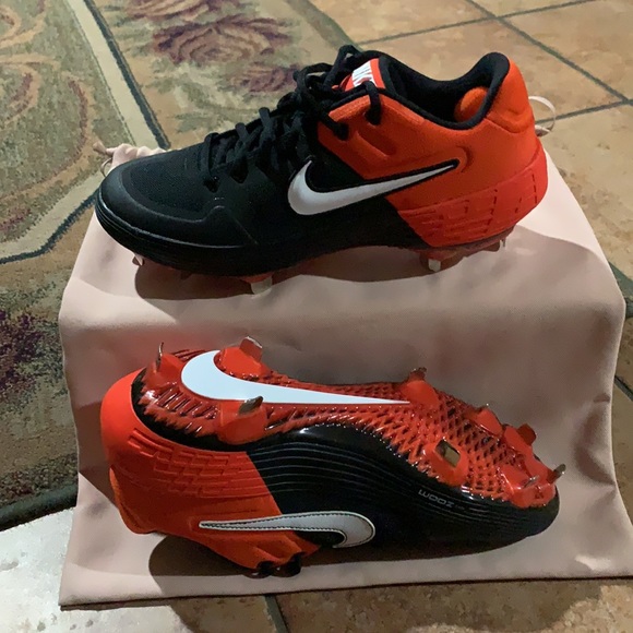 Nike Alpha Elite 2 Pro Baseball Cleat Orange/Black - Picture 10 of 12